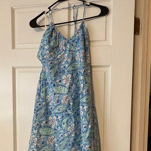 Lilly Pulitzer Tie-neck halter dress fish/floral